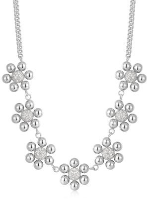 Daisy Statement Necklace - Silver