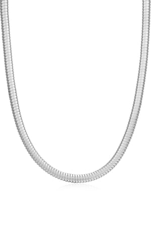 Mini Flex Snake Chain Necklace- Silver
