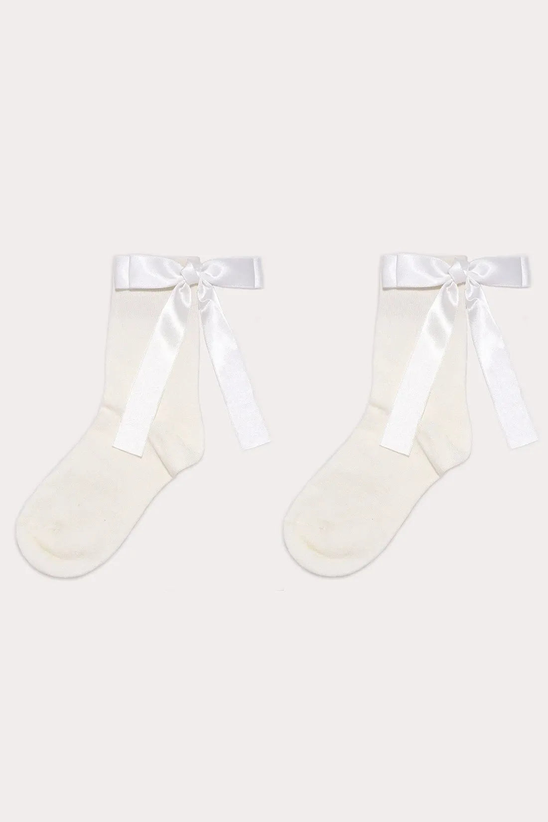 Bow Socks - White