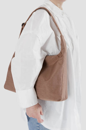 Nylon Shoulder Bag - Cocoa