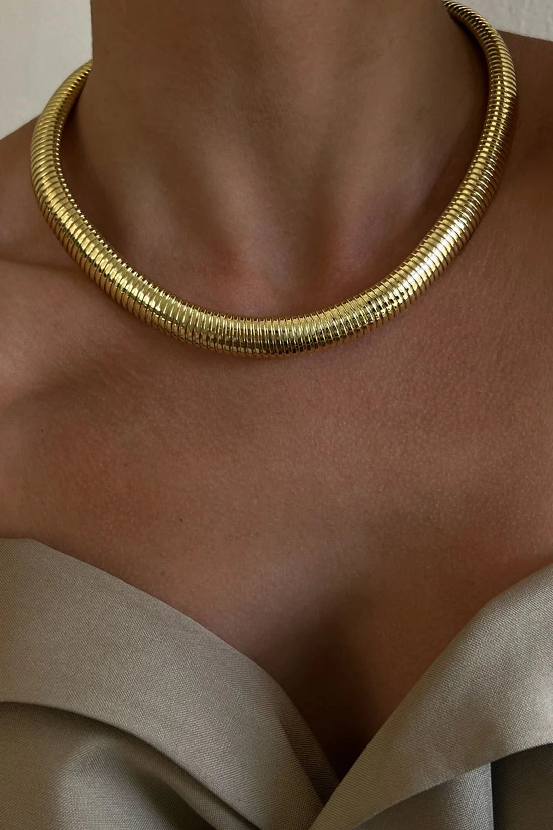 Flex Snake Chain Necklace - Gold