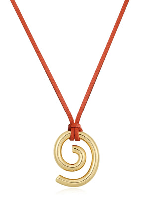 The Shell Beach Pendant Necklace - Orange