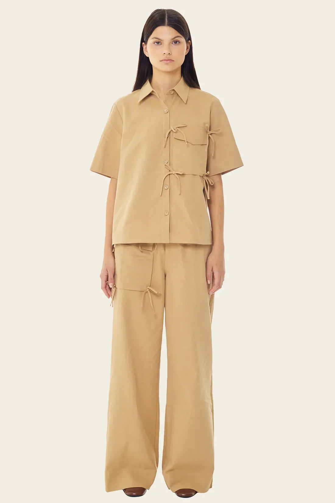 Cargo Bow Wide Leg Pant