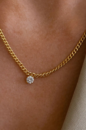 Bardot Stud Charm Necklace - Gold