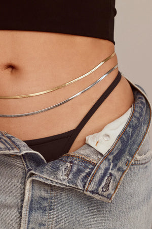 The Mercer Belly Chain- Silver