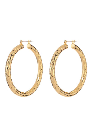 Quilted Amalfi Hoops- Gold