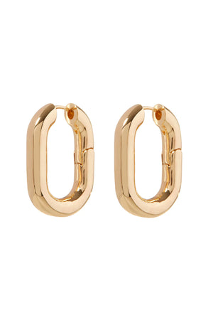 XL Chain Link Hoops - Gold