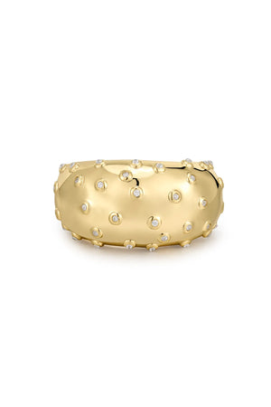 Pave Molten Ring - Gold