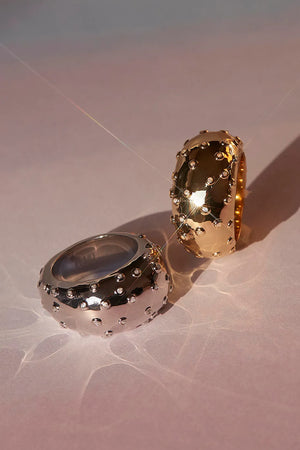 Pave Molten Ring - Gold