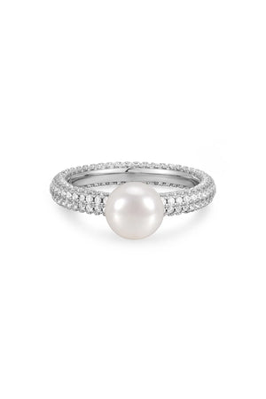 Pearl Pave Amalfi Ring - Silver