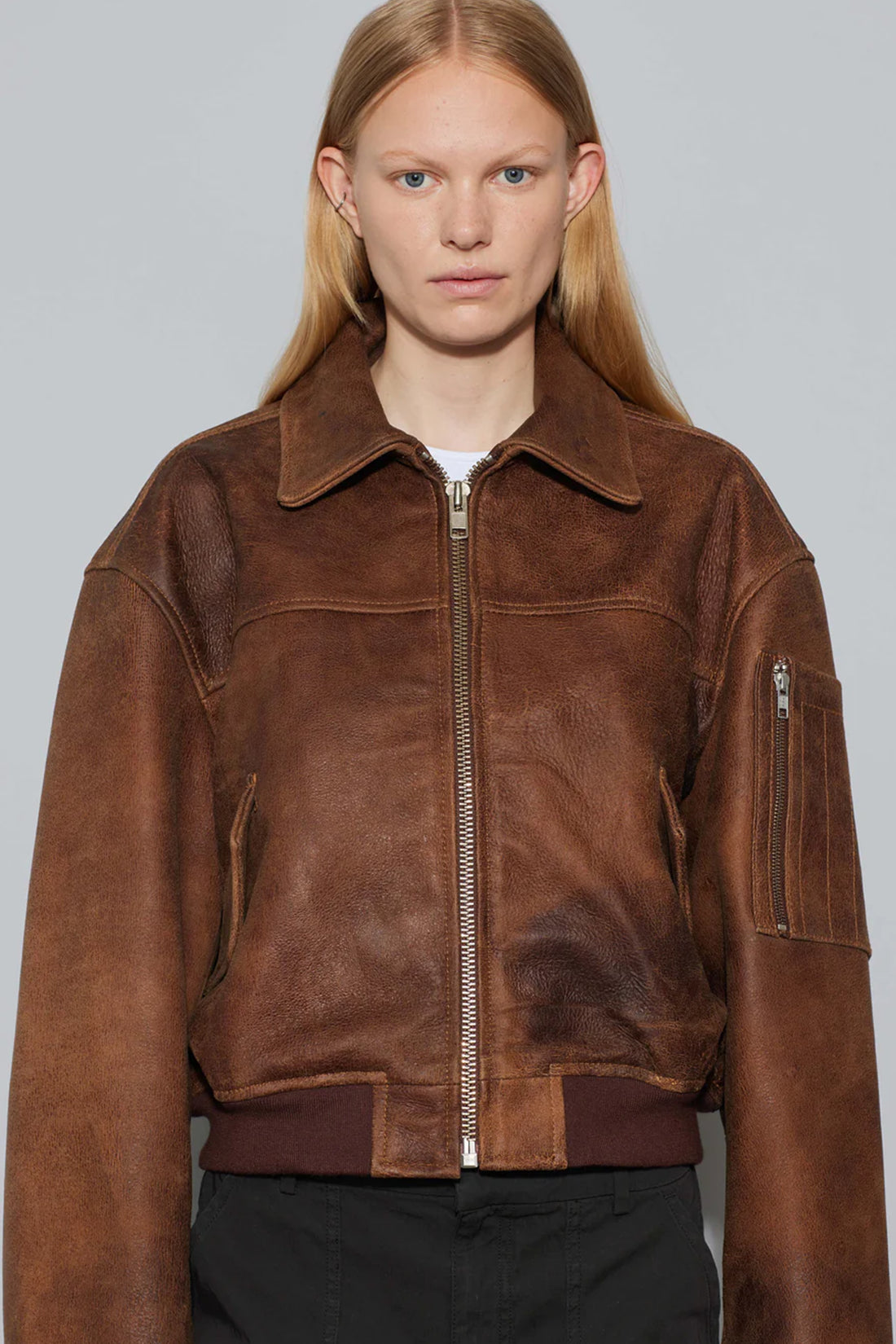 Rocky Leather Bomber