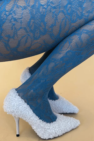 Lace Tights - Blue