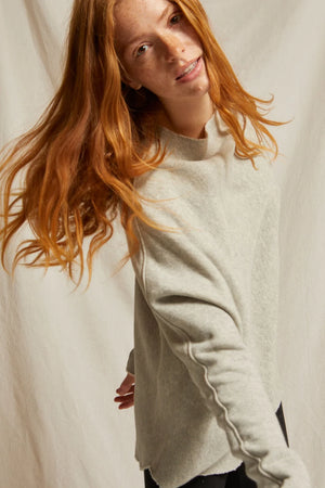 Morrison Fleece Mock Neck Sweatshirt - Heather Grey