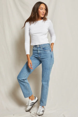 Foxx Cropped Long Sleeve - White