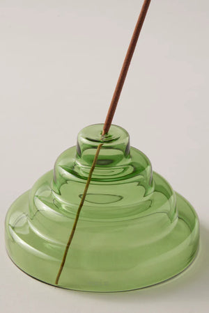 Glass Meso Incense Holder - Verde