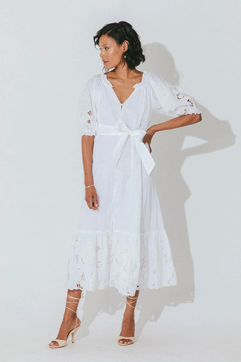 Marin Midi Dress - Bright White