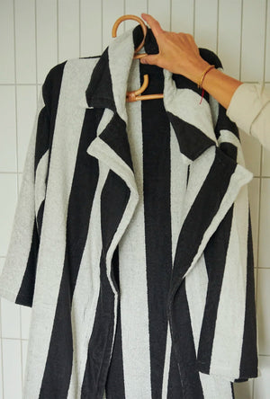 Hommey x Harrolds Robe - Liquorice Stripes