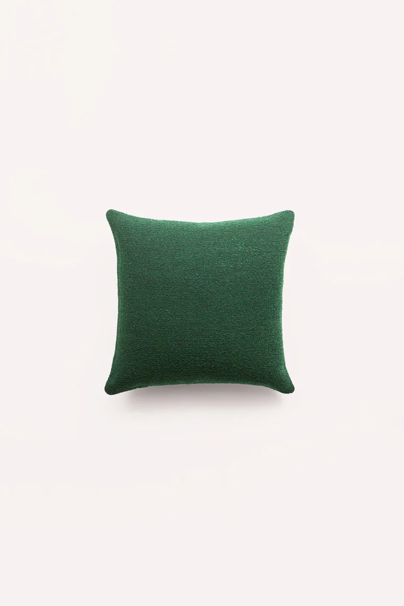 Essential Boucle Cushion - Forest Green