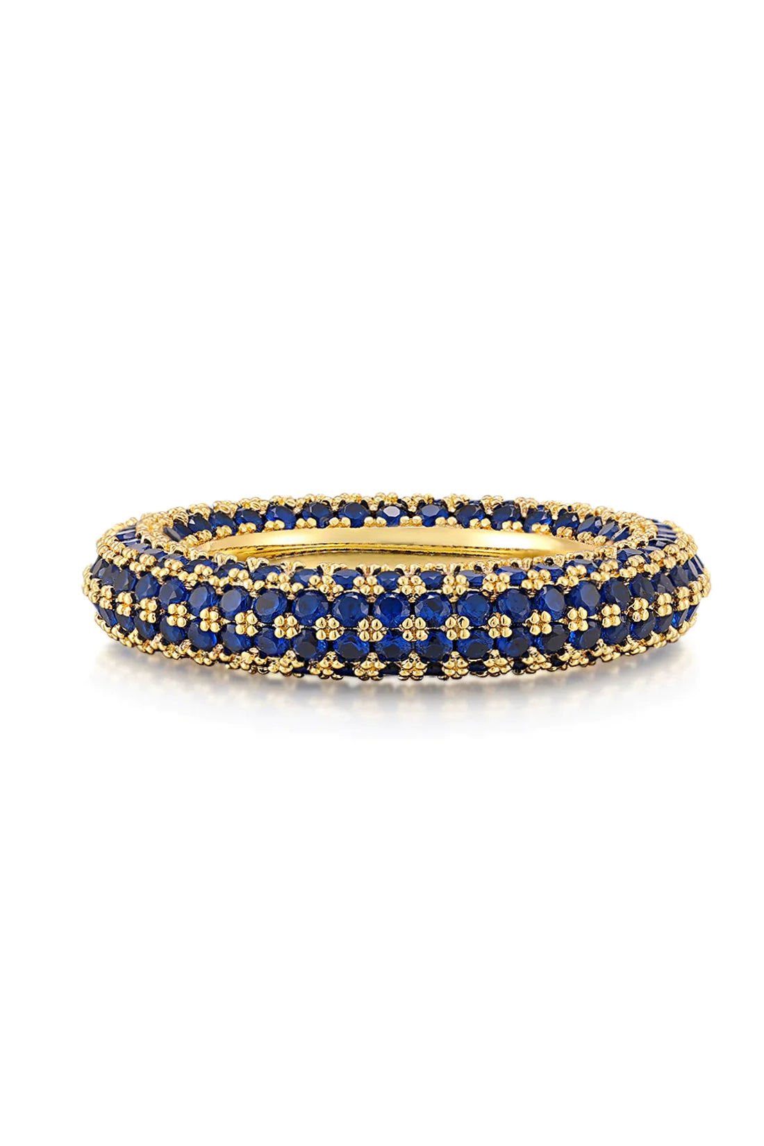 Pave Amalfi Ring - Gold & Blue