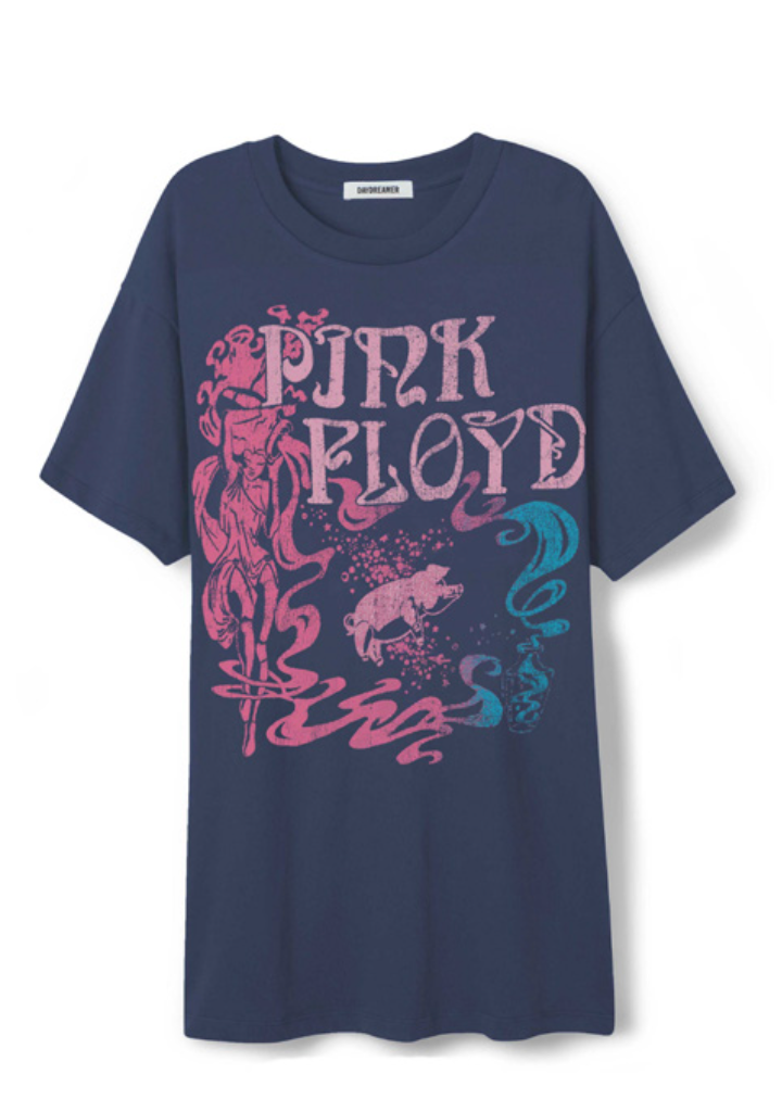 Daydreamer La Pink Floyd Animals T-shirt Dress - Vintage Navy – Cut Store